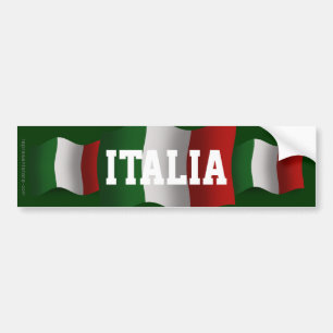 Adesivo Para Carro Bandeira de ondulação de Italia