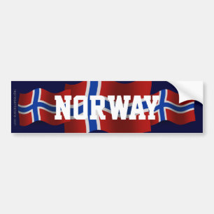 Adesivo Para Carro Bandeira de ondulação de Noruega