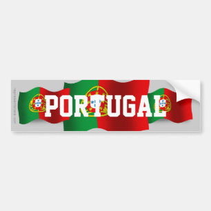 Adesivo Para Carro Bandeira de ondulação de Portugal