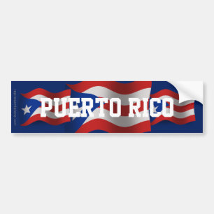 Adesivo Para Carro Bandeira de ondulação de Puerto Rico
