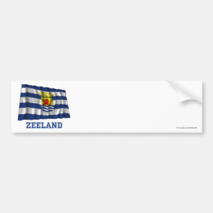 Adesivo Para Carro Bandeira de ondulação de Zeeland com nome