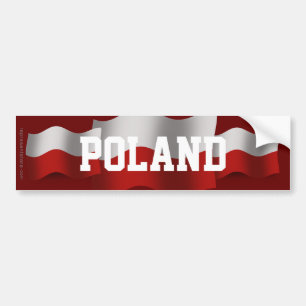 Adesivo Para Carro Bandeira de ondulação do Polônia