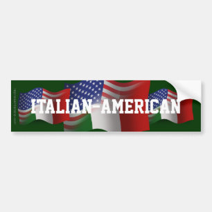 Adesivo Para Carro Bandeira de ondulação Italiano-Americana