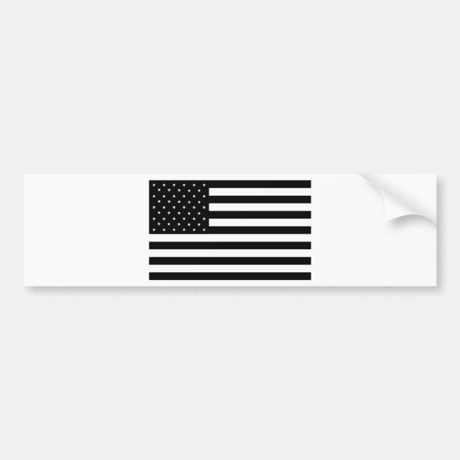 Adesivo Para Carro Bandeira de país preta dos Estados Unidos da (Frente)