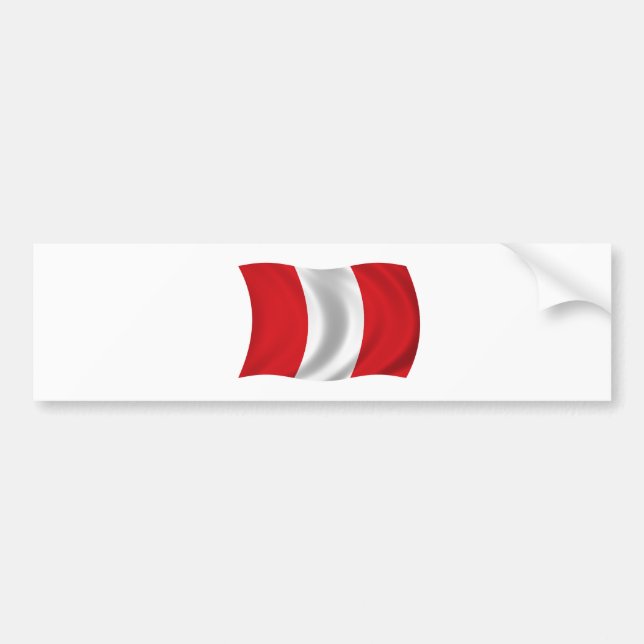 Adesivo Para Carro Bandeira de Peru (Frente)