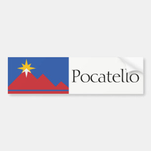 Adesivo Para Carro Bandeira de Pocatello, autocolante no vidro