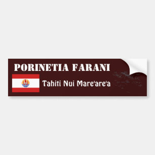 Adesivo Para Carro Bandeira de Polinésia francesa + Autocolante no