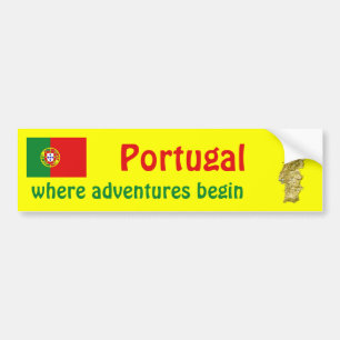 Adesivo Para Carro Bandeira de Portugal + Autocolante no vidro