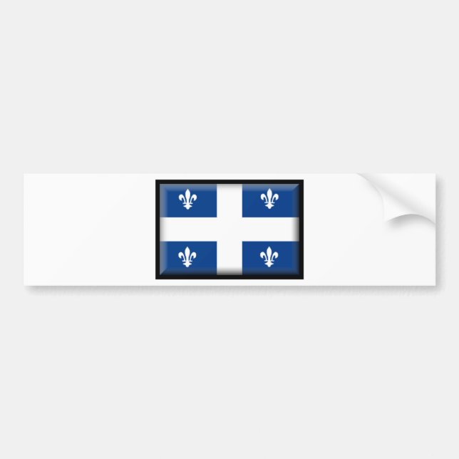 Adesivo Para Carro Bandeira de Quebeque (Canadá) (Frente)