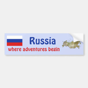 Adesivo Para Carro Bandeira de Rússia + Autocolante no vidro traseir