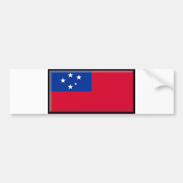 Adesivo Para Carro Bandeira de Samoa (Frente)