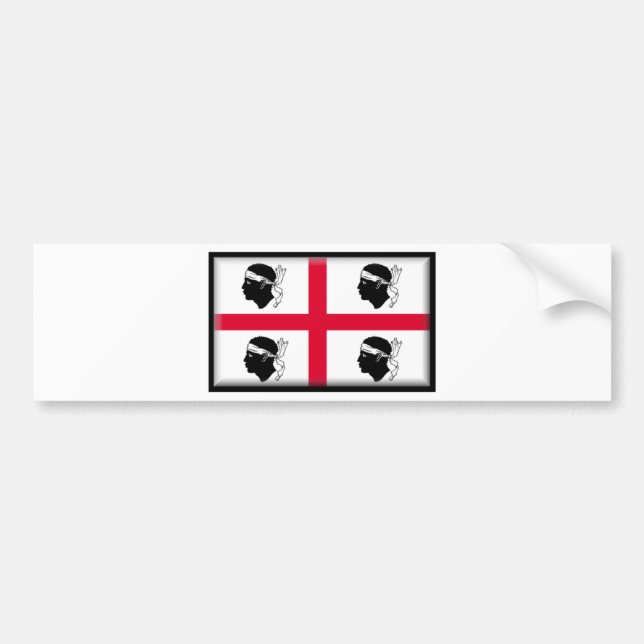 Adesivo Para Carro Bandeira de Sardinia (Italia) (Frente)