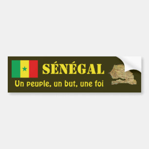 Adesivo Para Carro Bandeira de Senegal + Autocolante no vidro