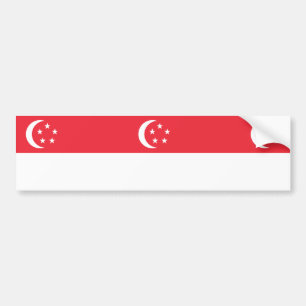 Adesivo Para Carro Bandeira de Singapura