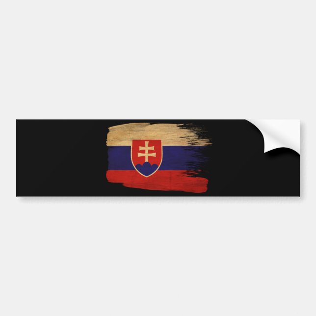 Adesivo Para Carro Bandeira de Slovakia (Frente)