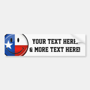 Adesivo Para Carro Bandeira de sorriso de Texas