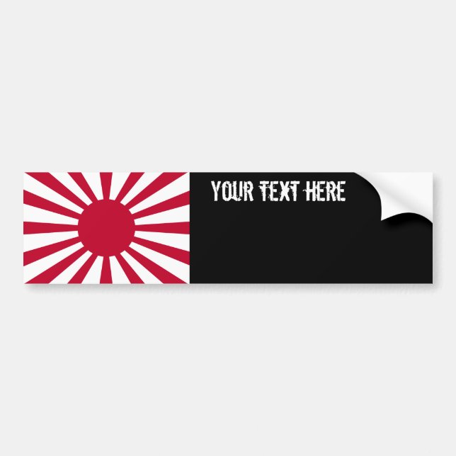 Adesivo Para Carro Bandeira de Sun de ascensão de Japão (Frente)