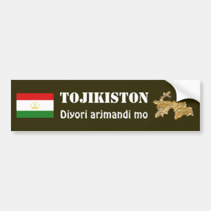 Adesivo Para Carro Bandeira de Tajikistan + Autocolante no vidro
