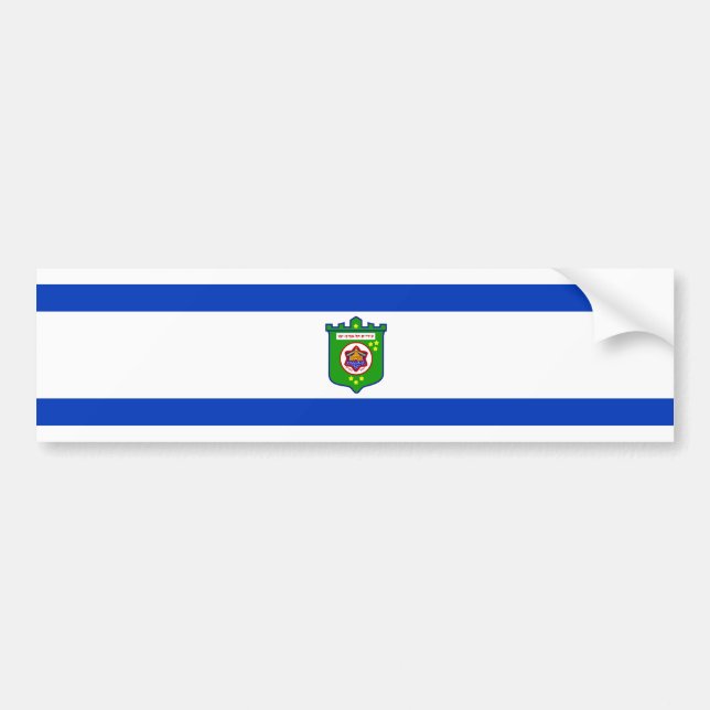Adesivo Para Carro Bandeira de Tel Aviv (Israel) (Frente)