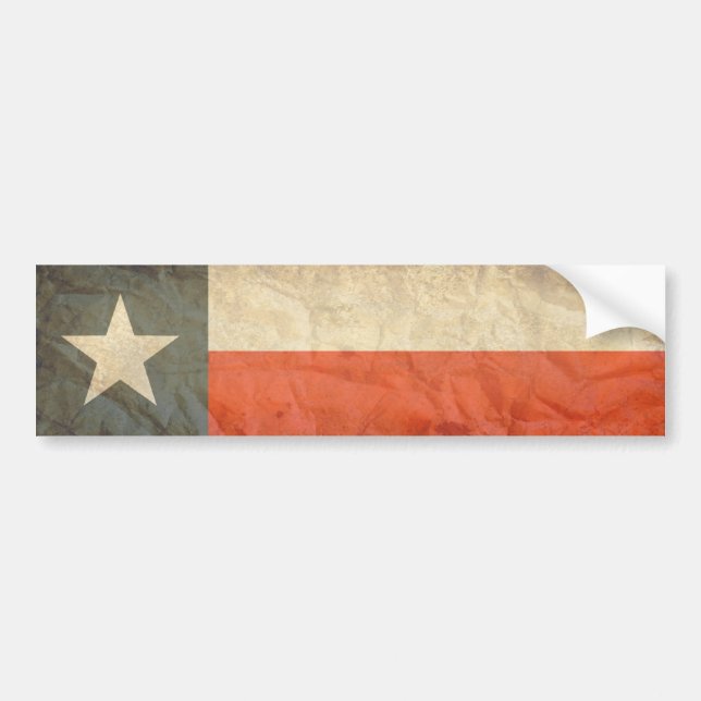 Adesivo Para Carro Bandeira de Texas envelhecida (Frente)