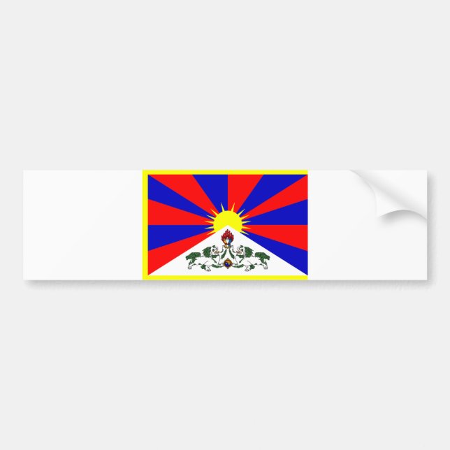 Adesivo Para Carro Bandeira de Tibet (Frente)