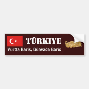 Adesivo Para Carro Bandeira de Turquia + Autocolante no vidro