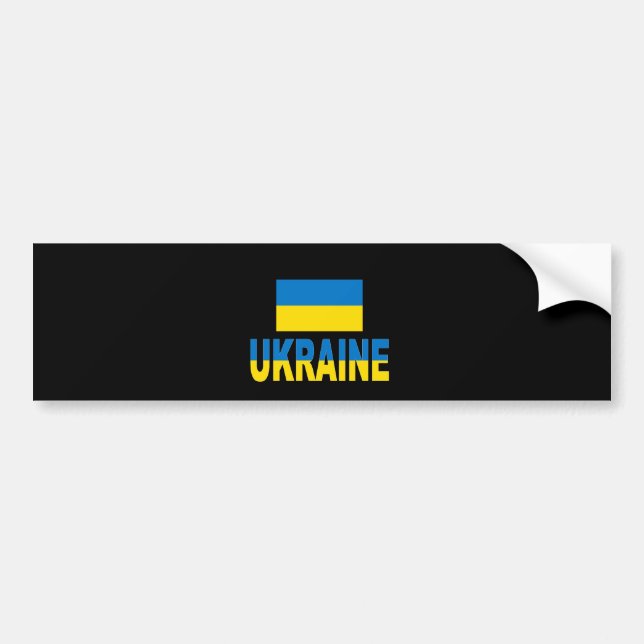 Adesivo Para Carro Bandeira de Ucrânia (Frente)
