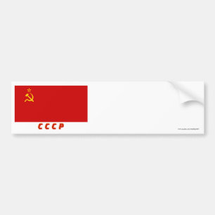 Adesivo Para Carro Bandeira de URSS com iniciais