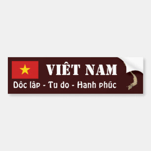 Adesivo Para Carro Bandeira de Vietnam + Autocolante no vidro