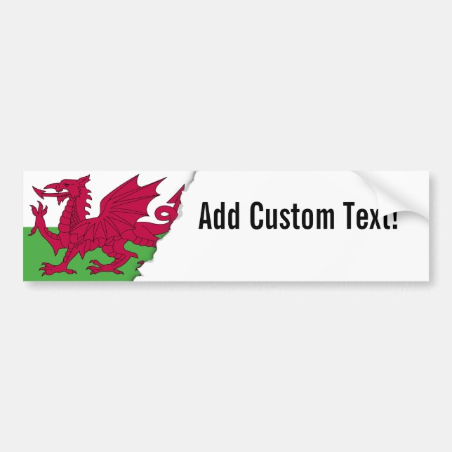 Adesivo Para Carro Bandeira de Wales (Frente)