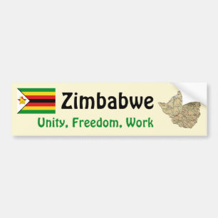 Adesivo Para Carro Bandeira de Zimbabwe + Autocolante no vidro