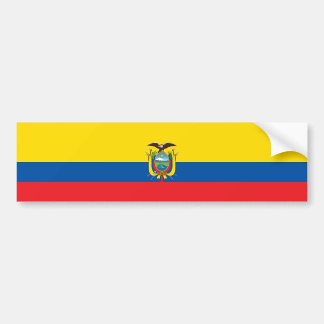 Adesivo Para Carro Bandeira do Equador (Frente)