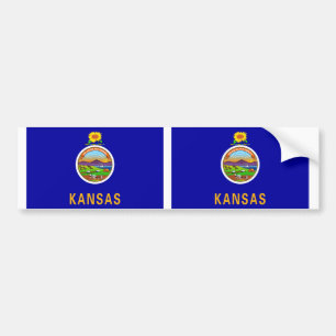 Adesivo Para Carro Bandeira do estado de Kansas