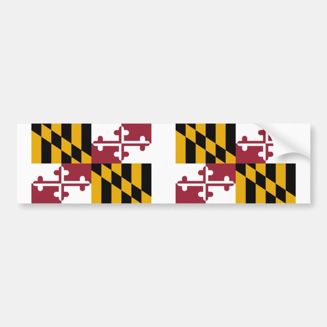 Adesivo Para Carro bandeira do Estado de Maryland (Frente)