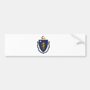 Adesivo Para Carro Bandeira do Estado de Massachusetts