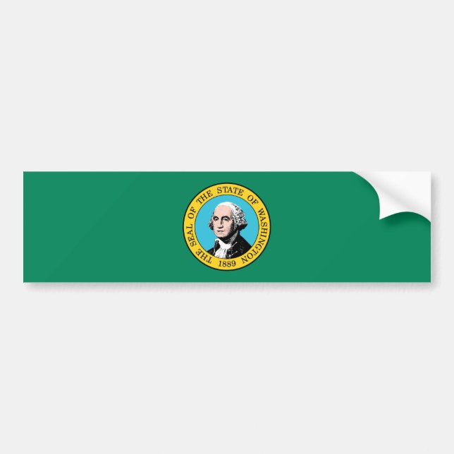 Adesivo Para Carro Bandeira do Estado de Washington (Frente)