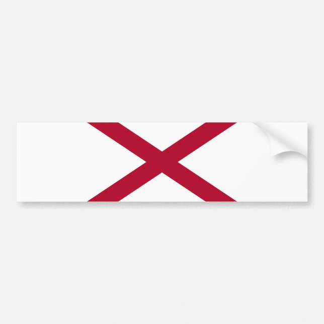 Adesivo Para Carro Bandeira do Estado do Alabama (Frente)