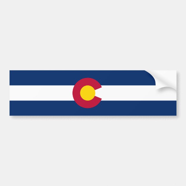 Adesivo Para Carro Bandeira do Estado do Colorado (Frente)