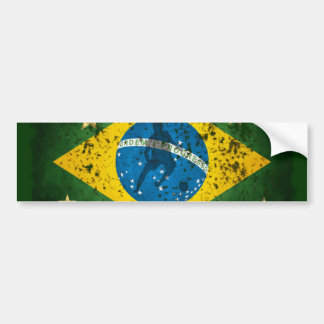 Adesivo Para Carro Bandeira do Grunge de Brasil para o futebol do