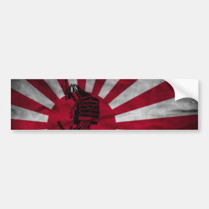 Adesivo Para Carro Bandeira do japonês do samurai