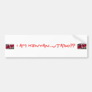 Adesivo Para Carro bandeira do kenyan, bandeira do kenyan, eu sou