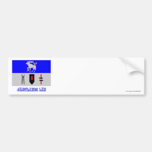Adesivo Para Carro Bandeira do län de Jämtlands com nome