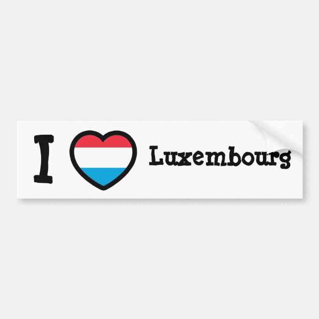 Adesivo Para Carro Bandeira do Luxemburgo (Frente)