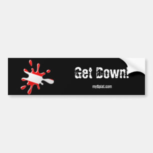 Adesivo Para Carro Bandeira do mergulho - obtenha para baixo! 