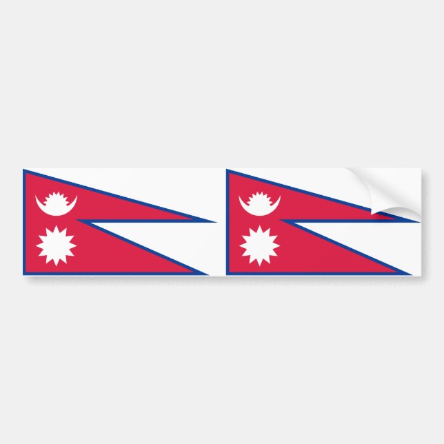 Adesivo Para Carro Bandeira do Nepal (Frente)