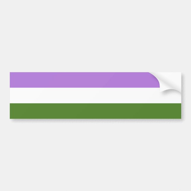 Adesivo Para Carro Bandeira do orgulho de Genderqueer (Frente)