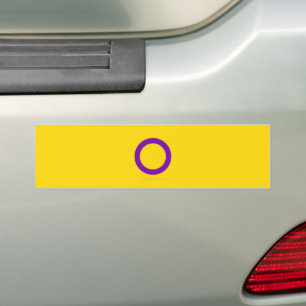 Adesivo Para Carro Bandeira do orgulho intersexo SlipperyJoe's fundo