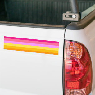 Adesivo Para Carro Bandeira do Orgulho Lésbico (Dawn)
