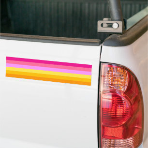 Adesivo Para Carro Bandeira do Orgulho Lésbico (Dawn)