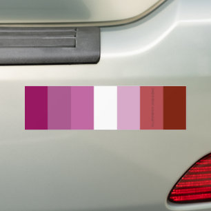Adesivo Para Carro bandeira do orgulho lésbico feminino da SlipperyJo